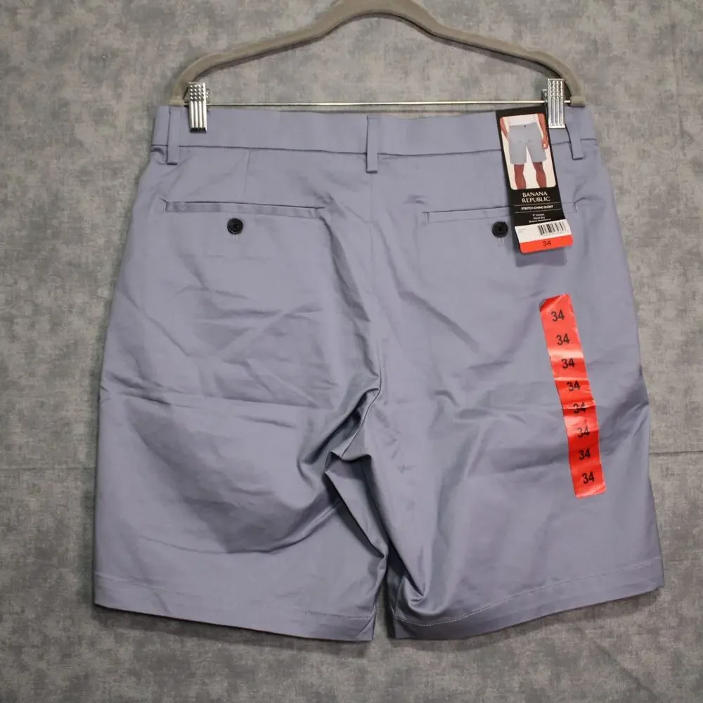 Banana Republic Mens Size 34 Blue Stretch Belted Chino 9